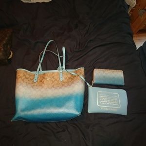 Coach tote and wallet